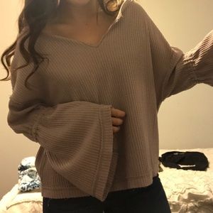 Free People Waffle Knit top